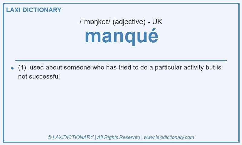 Definition manqué in British English