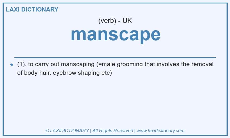 Definition manscape in British English