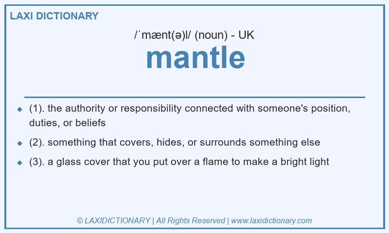 Definition mantle in British English