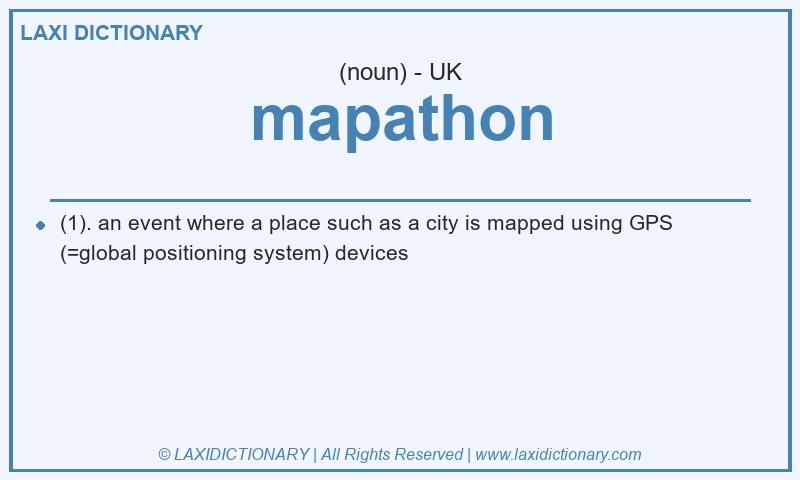Definition mapathon in British English