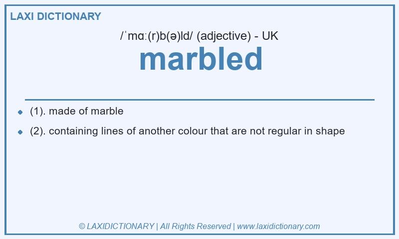 Definition marbled in British English