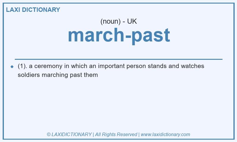 Definition march-past in British English