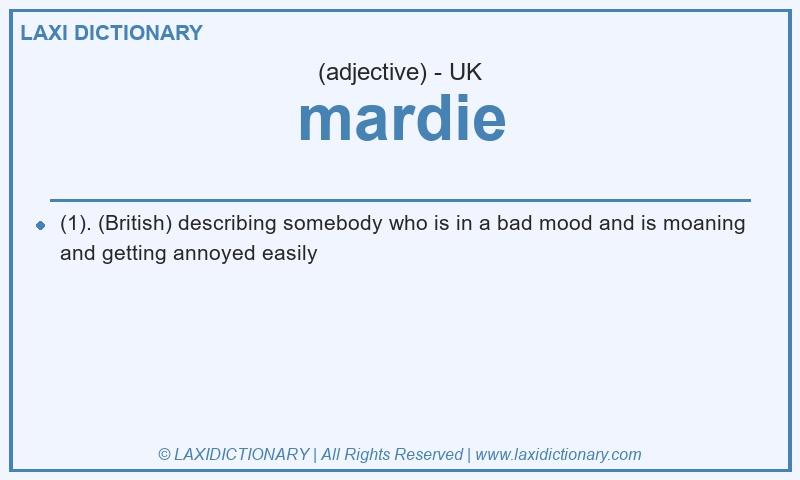 Definition mardie in British English