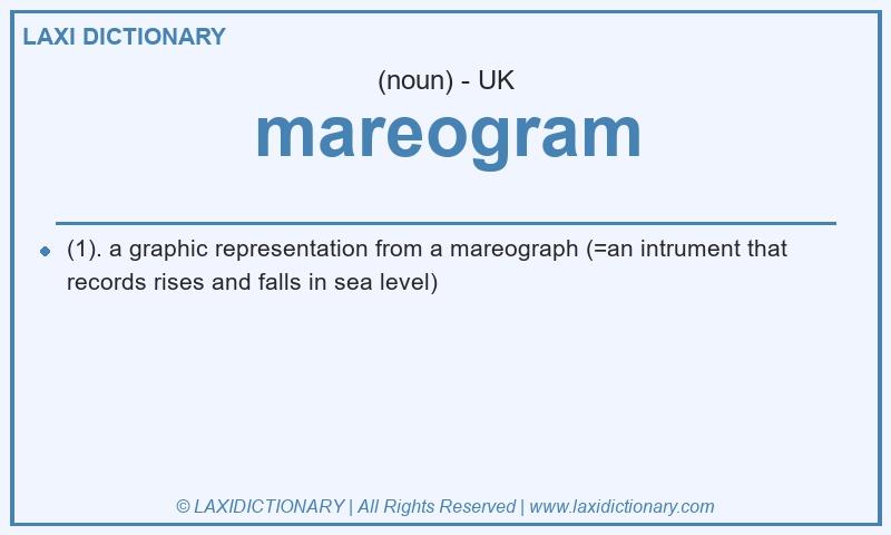 Definition mareogram in British English