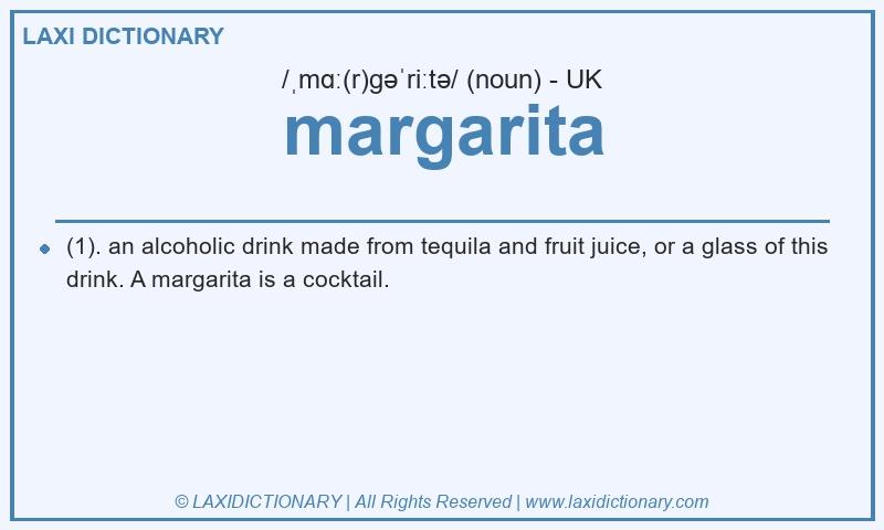 Definition margarita in British English