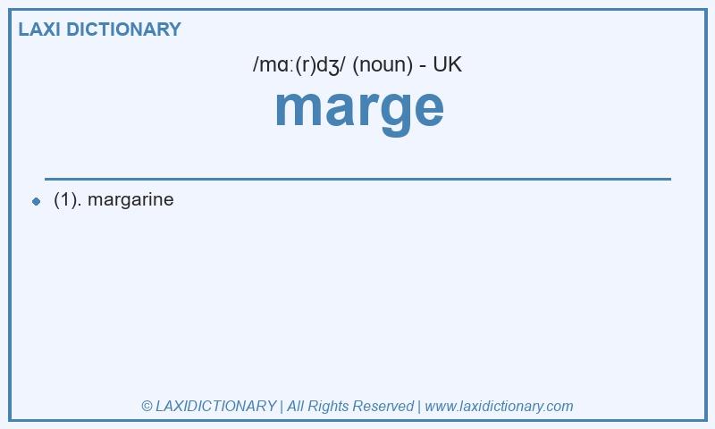 Definition marge in British English