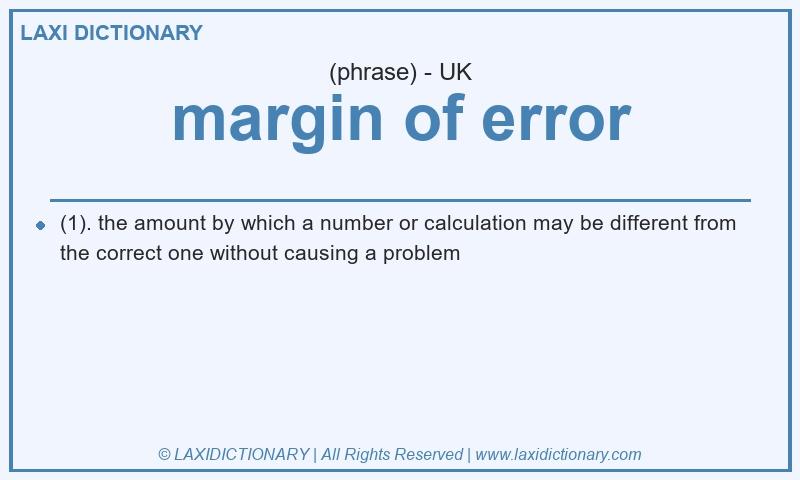 Definition margin of error in British English