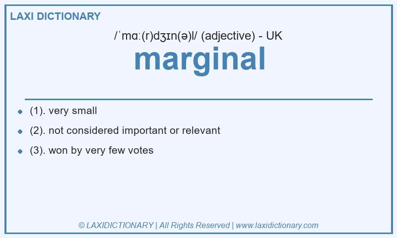 Definition marginal in British English