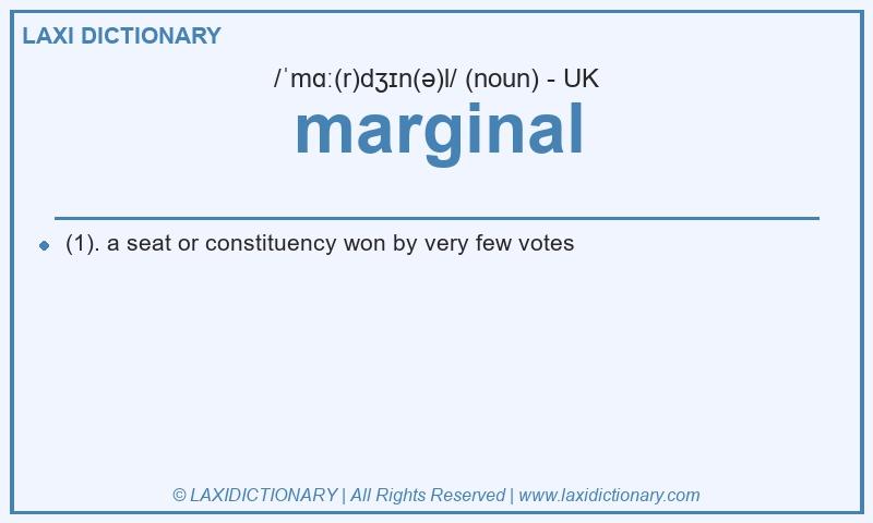Definition marginal in British English