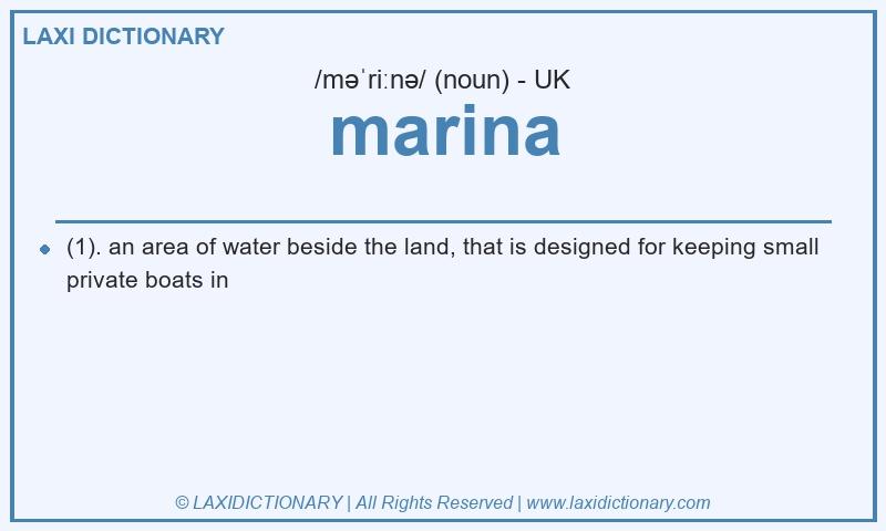 Definition marina in British English