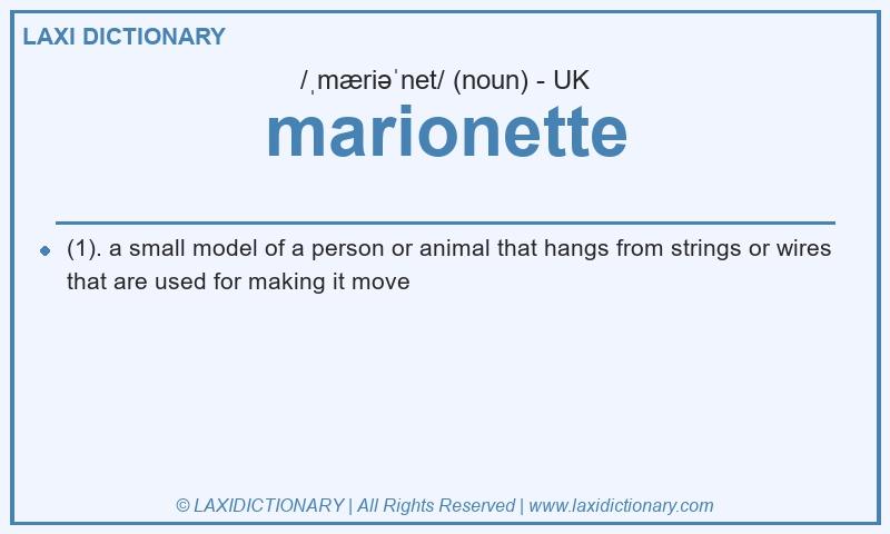 Definition marionette in British English