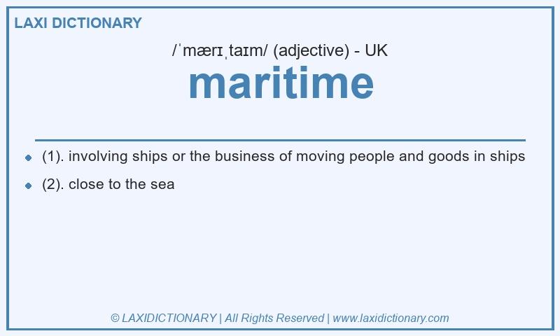 Definition maritime in British English