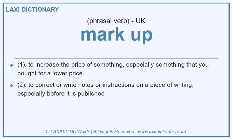 Definition mark up in British English
