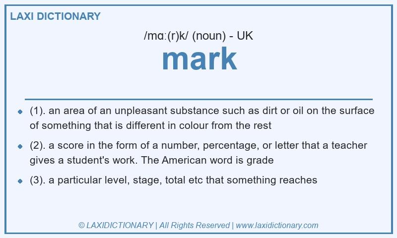 Definition mark in British English