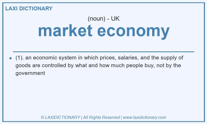 Definition market economy in British English