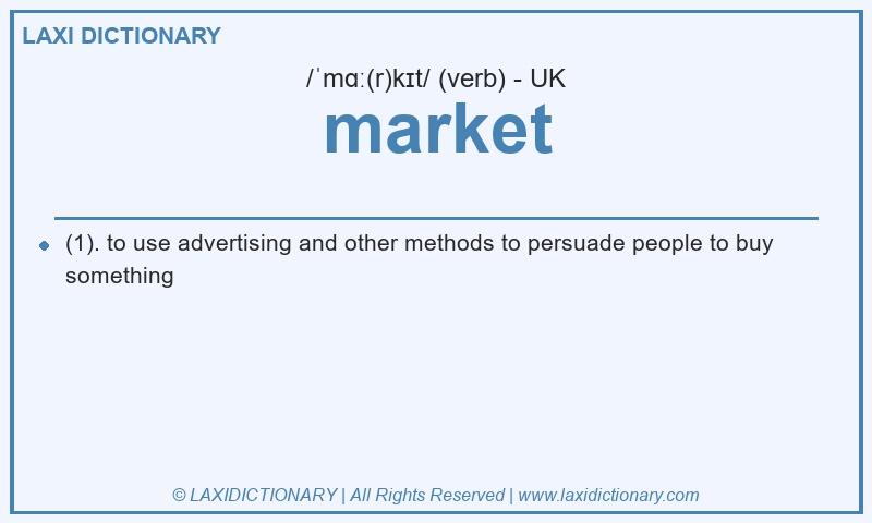 Definition market in British English