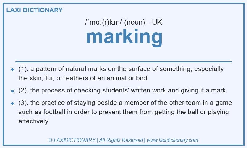 Definition marking in British English
