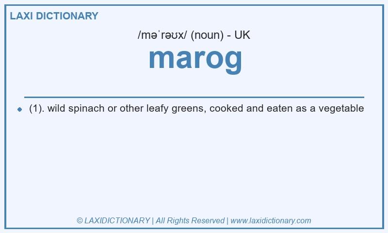Definition marog in British English