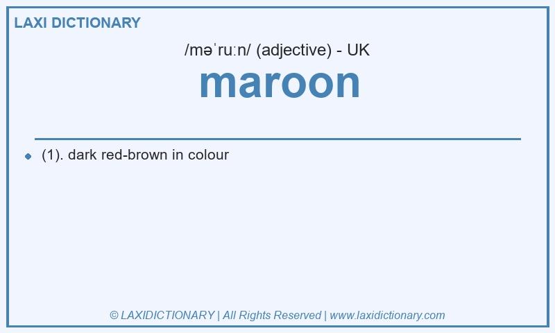 Definition maroon in British English