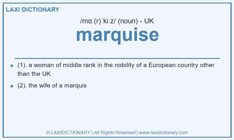 Definition marquise in British English