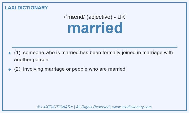 Definition married in British English