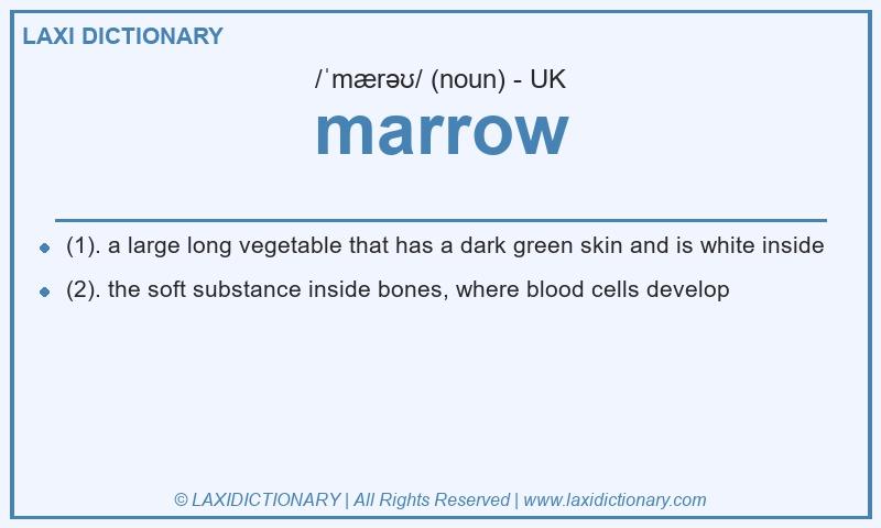 Definition marrow in British English