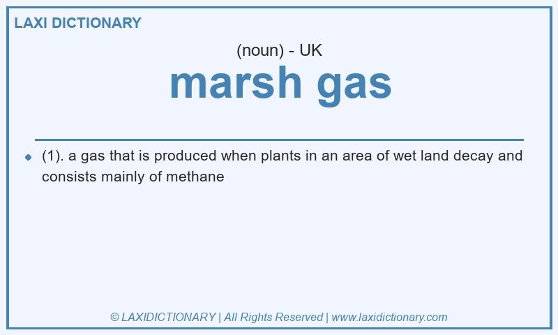 Definition marsh gas in British English