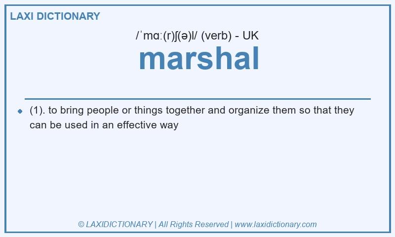 Definition marshal in British English