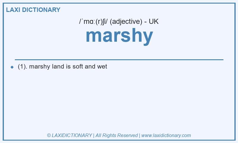 Definition marshy in British English