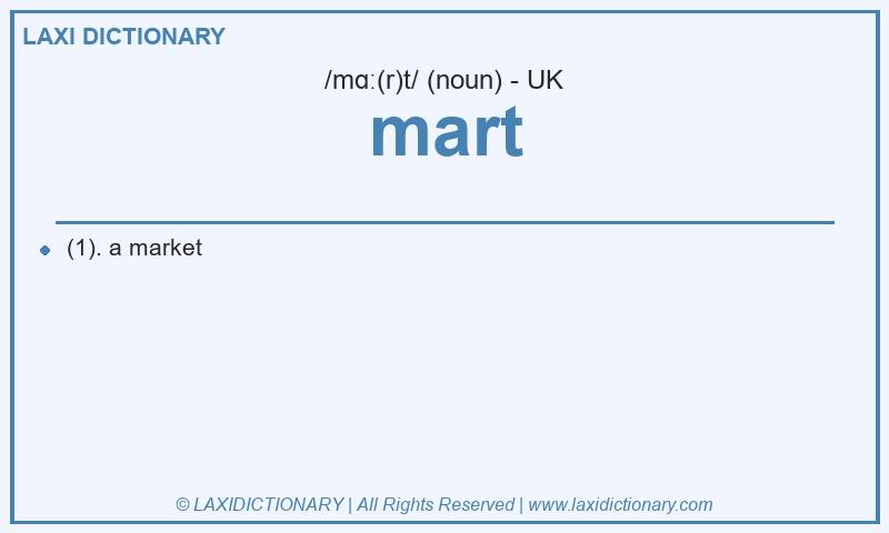 Definition mart in British English