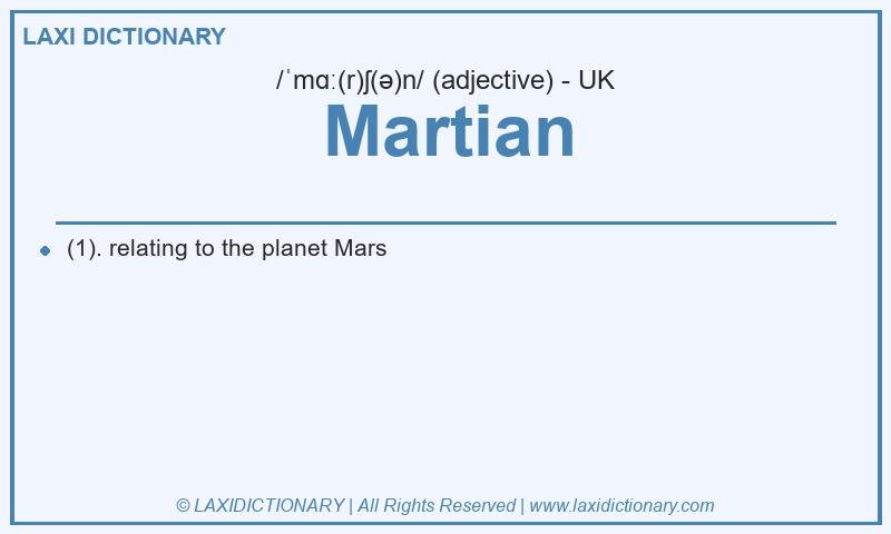 Definition Martian in British English