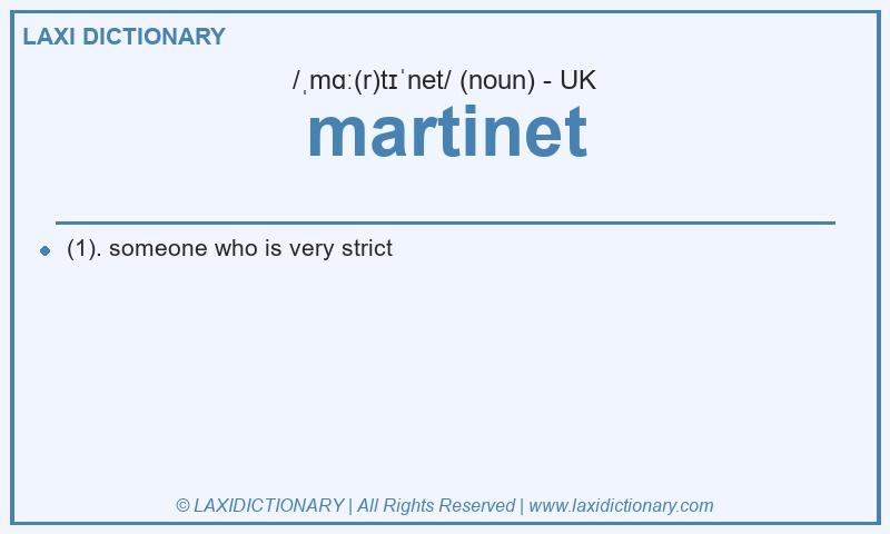 Definition martinet in British English