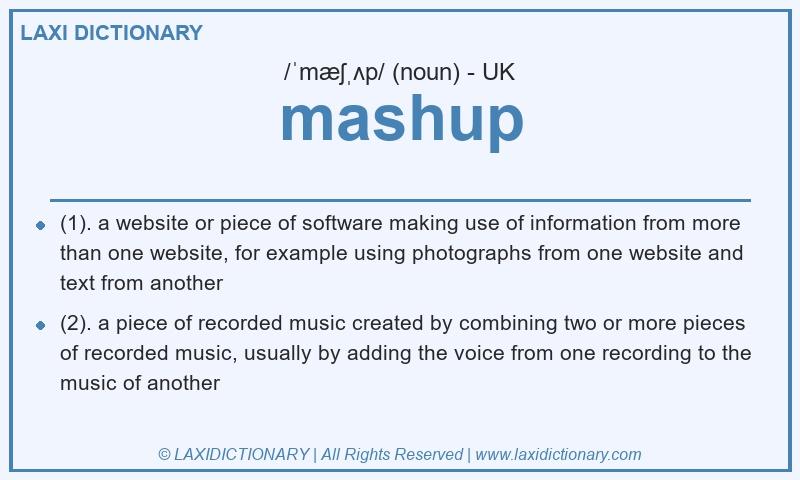 Definition mashup in British English