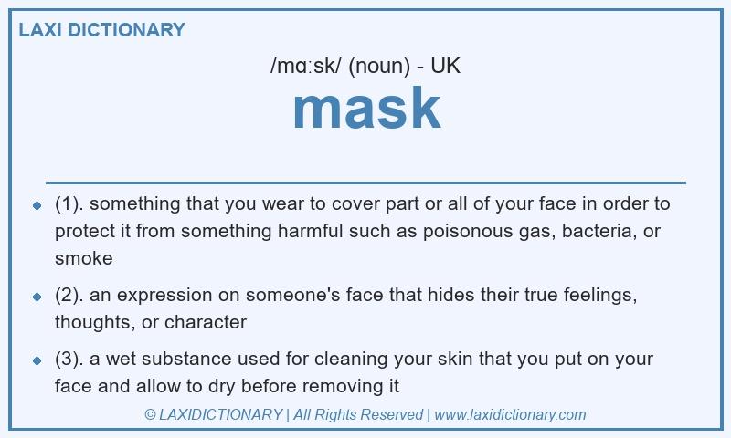 Definition mask in British English