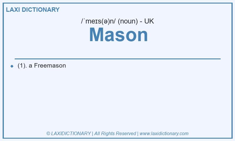 Definition Mason in British English