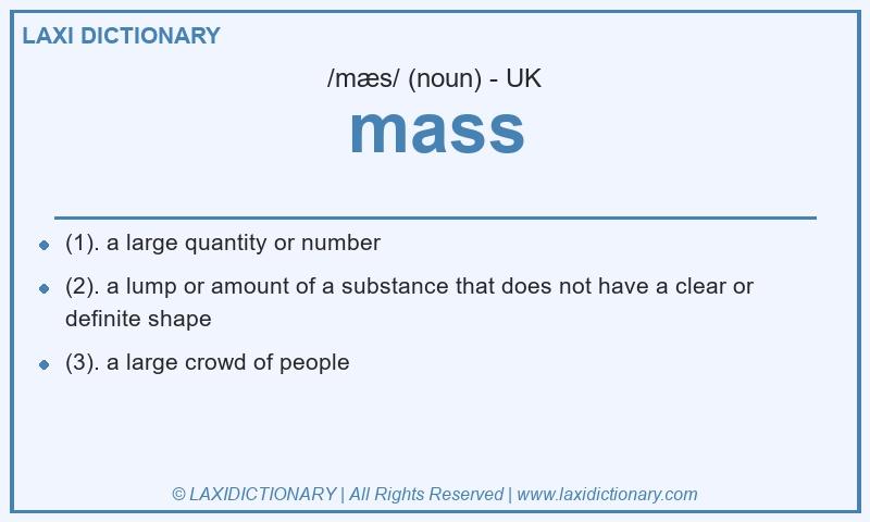 Definition mass in British English