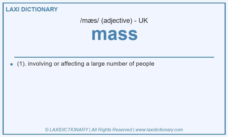 Definition mass in British English