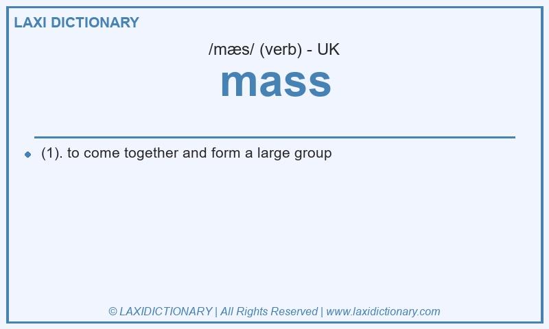 Definition mass in British English