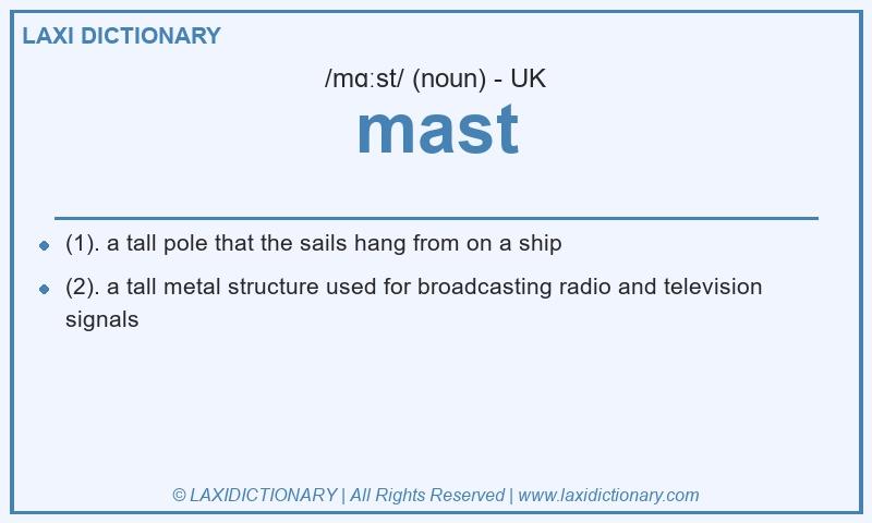 Definition mast in British English