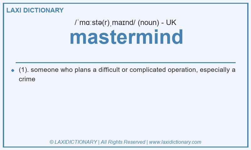 Definition mastermind in British English