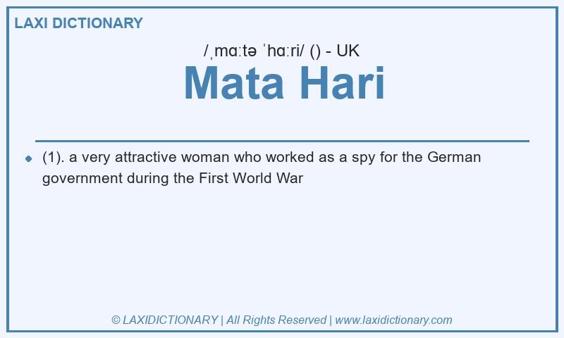 Definition Mata Hari in British English