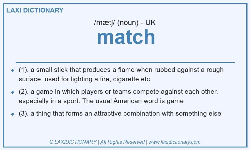 Definition match in British English