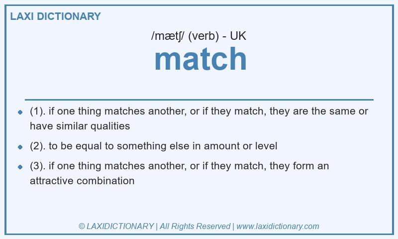 Definition match in British English