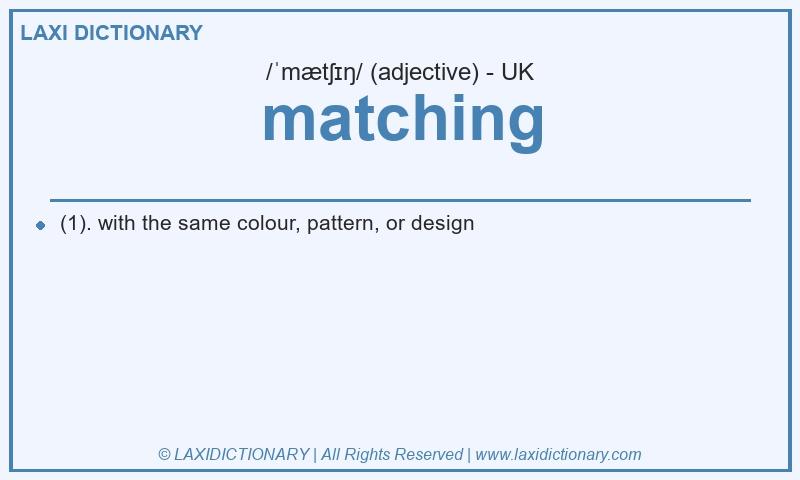 Definition matching in British English