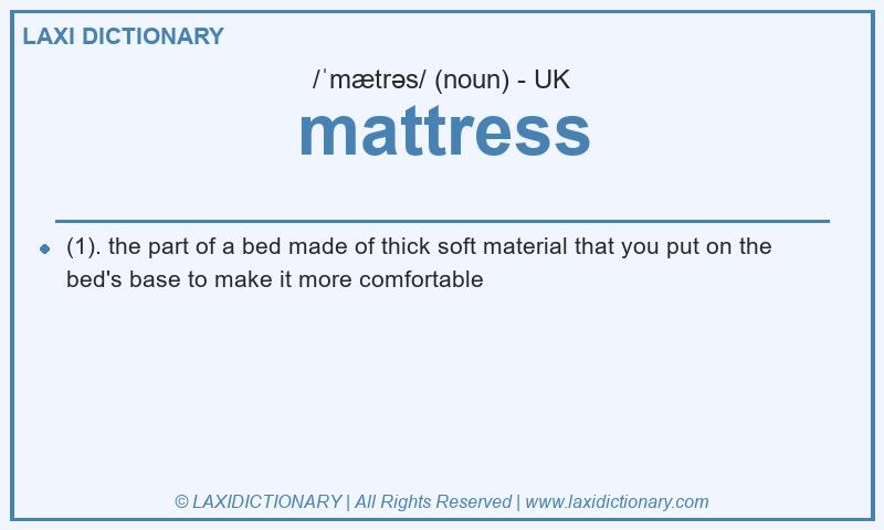 Definition mattress in British English
