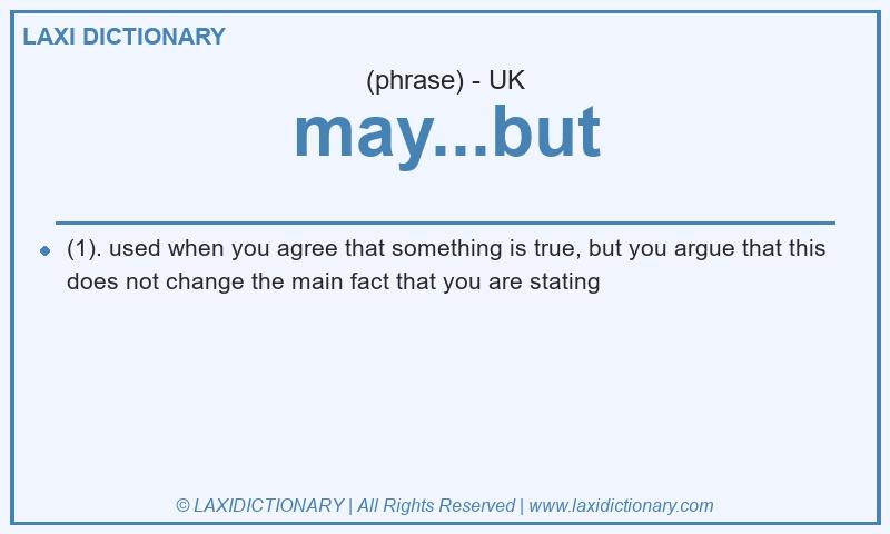 Definition may...but in British English