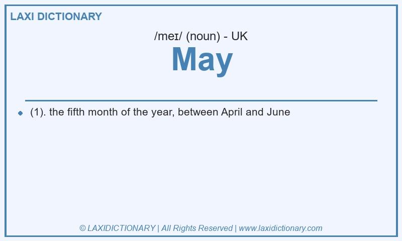 Definition May in British English
