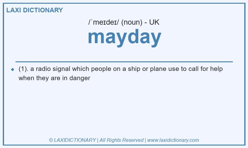 Definition mayday in British English