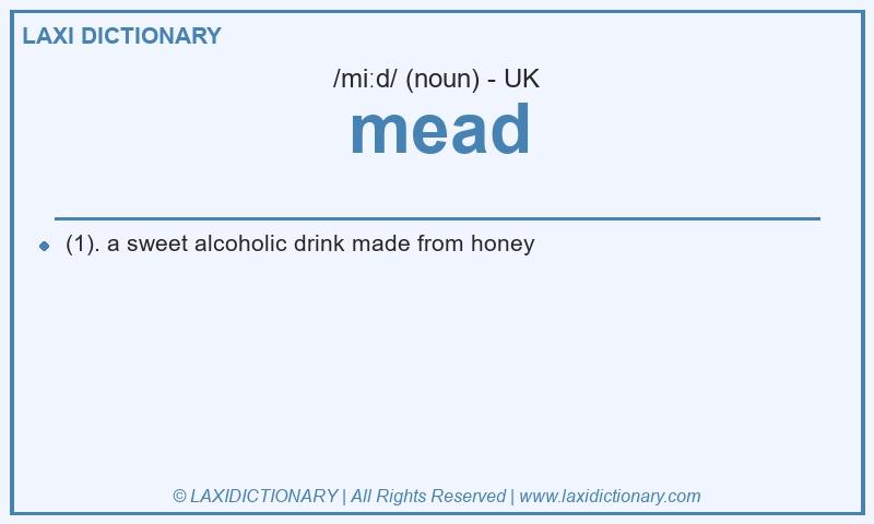 Definition mead in British English