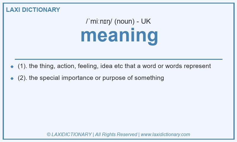 Definition meaning in British English